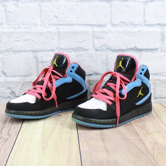 Jordan 1 Flight Kids Cool Retro Colors Leather Lace-up High Top Sneakers US 6 Y - Picture 2 of 10
